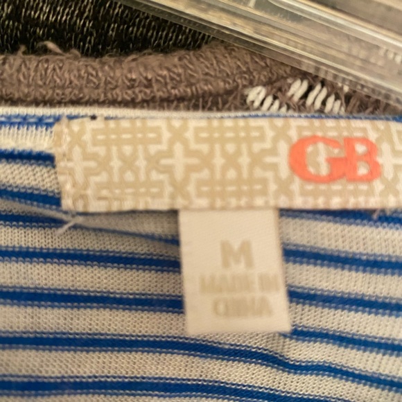 Striped Ruffled Sleeve Top - Picture 3 of 5